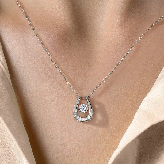 Horseshoe Moissanite Necklace