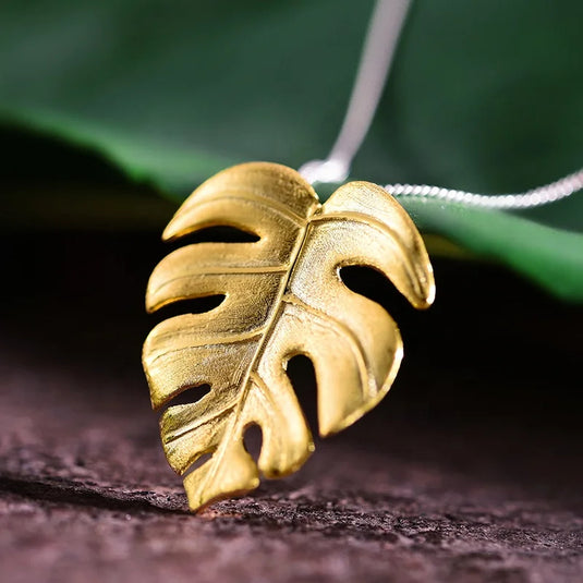 Monstera Leaf Necklace