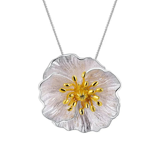 Poppy Flower Necklace