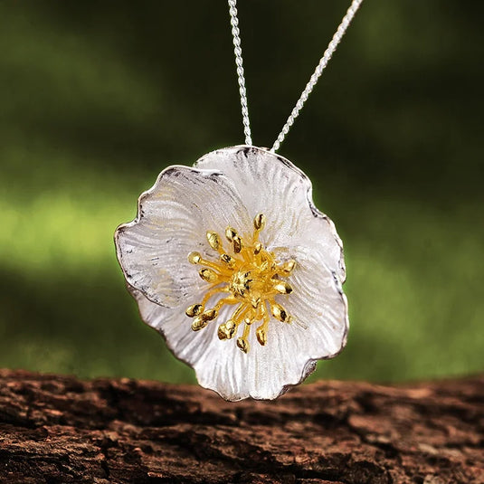 Poppy Flower Necklace