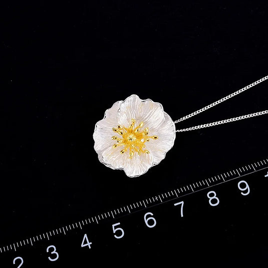Poppy Flower Necklace