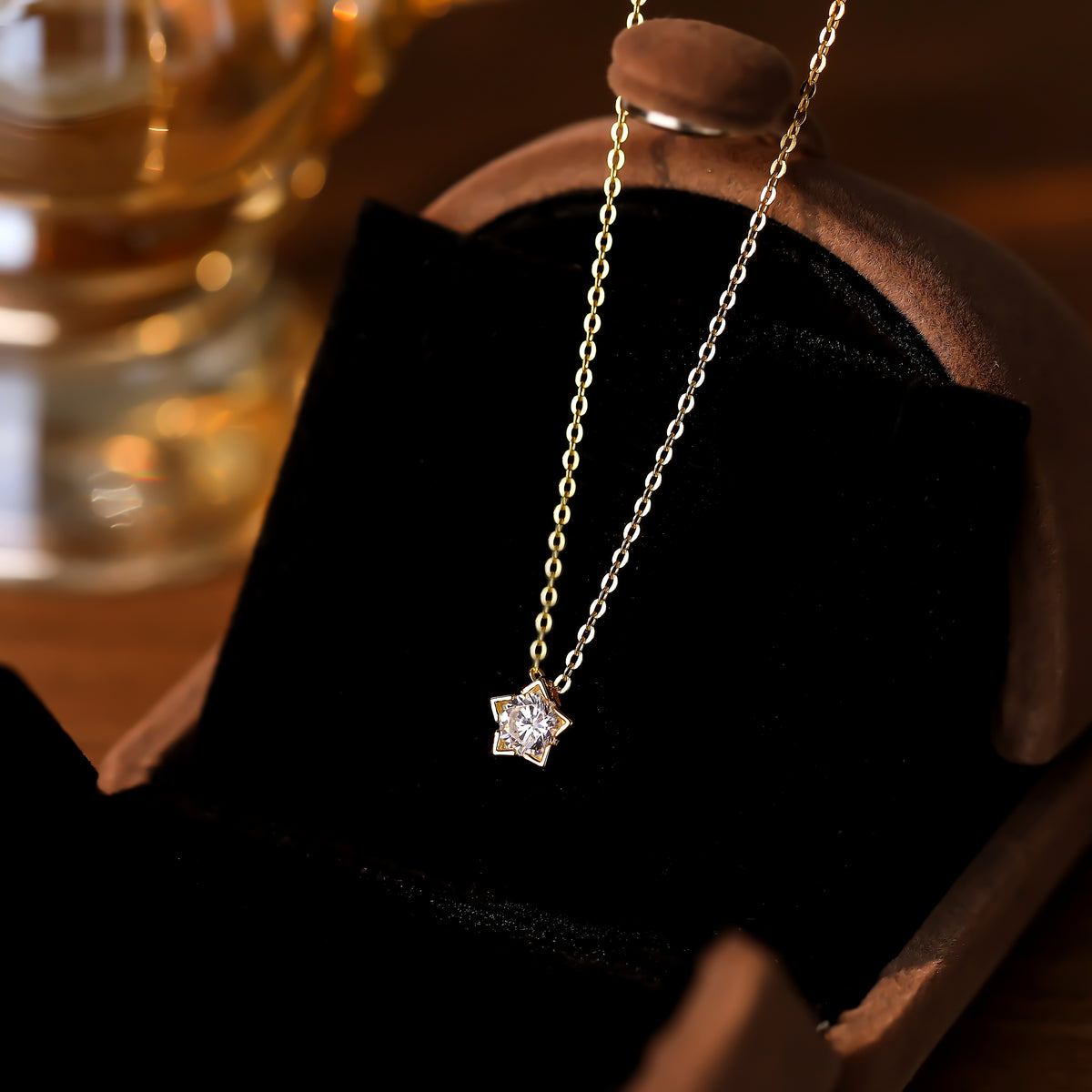 Diamond Star Necklace NMO130112G - Tan Tan Gallery