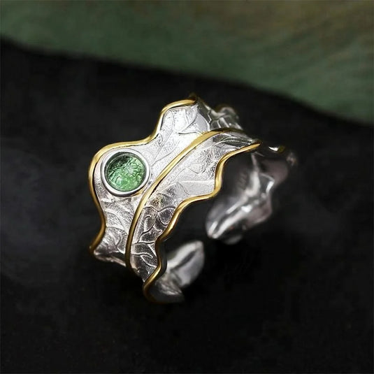 Tourmaline Leaf Ring