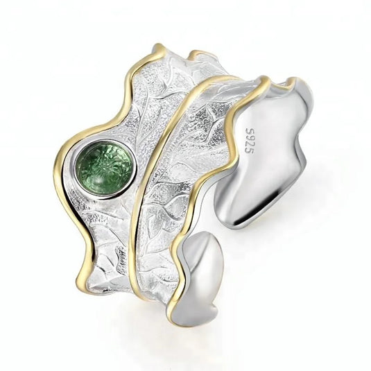 Tourmaline Leaf Ring